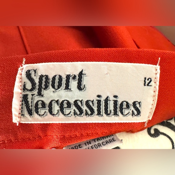 Vintage Sport Necessities Red Pleated Mini Tennis Skirt - Picture 5 of 8